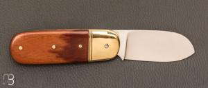    Couteau " Bouledogue  " fait main par Erwan Pincemin - Micarta vintage et lame en RWL34