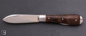 "Canif 2 pièces" custom de Jean Baptiste Leveque - Noyer du Caucase et RWL34