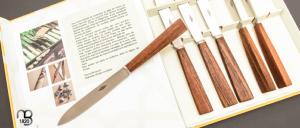  Coffret de 6 couteaux de table gamme ASTRAL par l'Atelier Blumi - Noyer