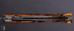   Couteau "1515 collection Globetrotter" par Manu Laplace - Loupe d'érable et lame damas