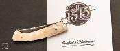 Couteau 1515 de poche collection " Primitive " par Manu Laplace - Os de renne
