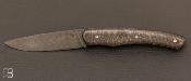 Knife 1820 - 200 years Maison Berthier - handle in Fatcarbon "Snakeskin Gold"