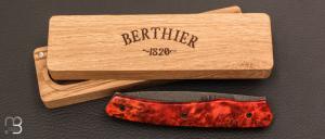 Couteau " 1820 " - 200 ans Maison Berthier - manche en érable teinté et stabilisé