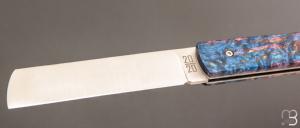   Couteau de poche 20/20® PIÈCE UNIQUE par Le Fidèle - Loupe de Bouleau stabilisée