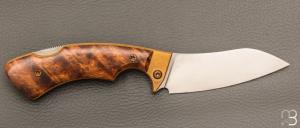   Couteau " 3 doigts " lock-back par Albin Deloison - Gidgee et lame en 90Mcv8