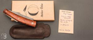 Couteau " Aigà " custom de Pierre Thomas - Atelier Odae - Loupe de bois de fer