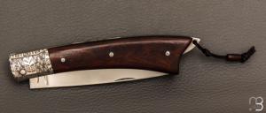   Couteau " Armen " custom par Erwan Pincemin - Bois de fer et lame en N690