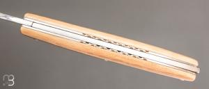 Couteau " Aurillac " régional pliant par Vialis - Ivoire de mammouth et lame damas