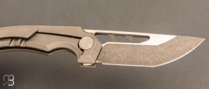    Couteau " BRB4 V1 #56 " par Jan Ole Blaurock - Blaurock Blades - Titane et RWL34