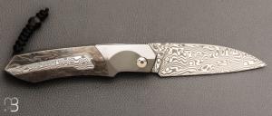   Couteau " Balrog 2.0 " liner- lock par Florian Keller - Fatcarbon et Damas inox