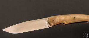Couteau " Bateleur Slim " par Fil de Forge - Corne de bélier