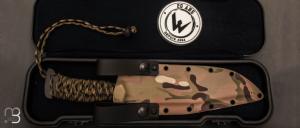  Couteau "Bowie" Édition Limitée 20 ans Wildsteer - Paracorde et lame noire
