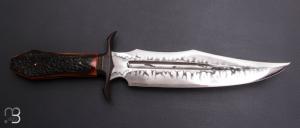    Couteau " Bowie " de Samuel Lurquin - Acier U10A et bois de cerf Sambar