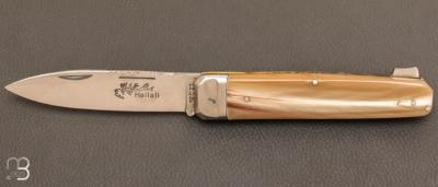 Couteau  "  Chasse Hallali  " 14 cm - corne blonde par Douris-Chastel