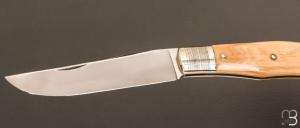   Couteau " Chasse"  custom par Mathieu Herrero - Ivoire de mammouth et lame XC100