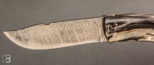 Couteau " Curni lame damas " par Alexandre Musso