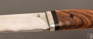   Couteau "Droit" de Jean Paul Sire - Noyer et Sandwich Vieux Fer