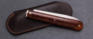   Couteau " Effilé"  par Adrien Vautrin - Micarta Vintage et 14c28n