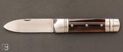   Couteau " Empire " de collection par Benjamin Mittay - Corne blonde