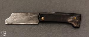  Couteau  " Eustache " piémontais par Geoffroy Gautier - Corne noire