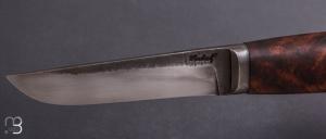   Couteau " F " droit de Frédéric Maschio - Racine de châtaignier