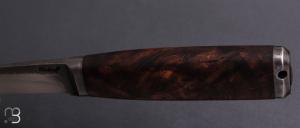   Couteau " F " droit de Frédéric Maschio - Racine de châtaignier