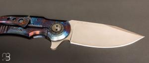   Couteau " FEROX " pliant de Gudy van Poppel - Timascus et N690