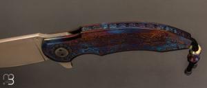  Couteau " FEROX " pliant de Gudy van Poppel - Timascus et N690