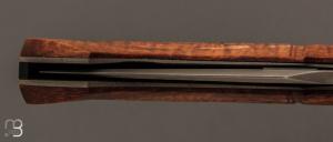  Couteau  "  Front-flipper custom " par Fabrice Delbart - Forge Celtique - Koa et lame damas inoxydable