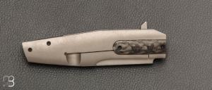   Couteau " Frame lock " custom par Samuel Jugieau - Titane/Carbone et lame en RWL34