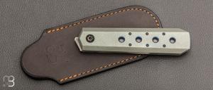   Couteau " Frame-lock " custom par Romain Lopez - Titane et RWL34