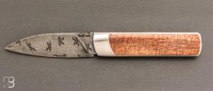 Couteau " Gentleman " pompe avant custom de Florent Dall'ava - Lame damas de Nicolas Mestrallet