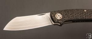   Couteau " Haddock " custom de Jens Anso - Fibre de carbone et lame en VG10 "TAKEFU"