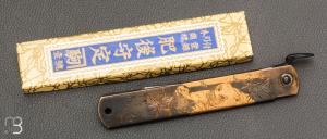    Couteau Higonokami gravé par Mali Irie - Tigre