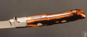  Couteau " Hunter " fixe par Ricardo Velarde - Os cerfé