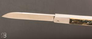    Couteau  "  Issoire  " par Maxime Surjous  - Ivoire de mammouth et lame en RWL34