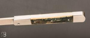    Couteau  "  Issoire  " par Maxime Surjous  - Ivoire de mammouth et lame en RWL34