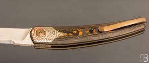  Couteau " Judge " custom par Emmanuel Lebrun - Fibres de carbone et RWL34