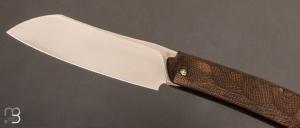 Couteau  "  Karamel " custom par Philippe Jourget - Micarta et N690