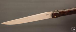    Couteau  "  Laguiole 18 cm " fait main par Jérôme Latreille - Ironwood et 14c28N