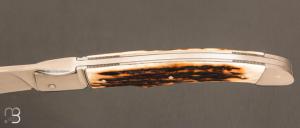   Couteau " Laguiole " par Grégory Picard - Bois de cerf et S45VN