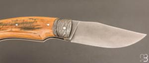  Couteau " Le 45 " Cran forcé par Mickaël Moing - Mammouth / Damas et XC100