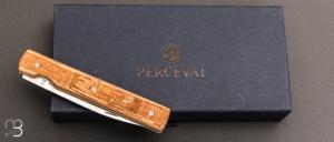 Couteau " Le Français "  par Atelier Perceval - Fût de chêne et 19C27