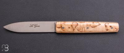  Couteau " Le Gone " mid-tech design d'Eric Depeyre  - Bouleau et 12C27 