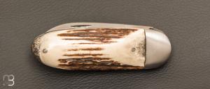   Couteau " Le Manu " par La Bonne Trempe - Bois de cerf et 14c28