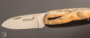   Couteau  " Le Manu " par La Bonne Trempe - Ebène du Mozambique et 14c28
