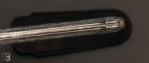  Couteau  "  Le Passager " de Pierre Thomas - Atelier Odae - Fatcarbon "Frost" et 14c28n