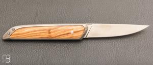 Couteau " Le Galeriste Titane LPO " button-lock par Lepage Knives - Olivier