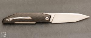    Couteau " Liner lock " custom par Samuel Jugieau - Fibre de carbone et lame en RWL34