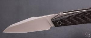    Couteau " Liner lock " custom par Samuel Jugieau - Fibre de carbone et lame en 14c28